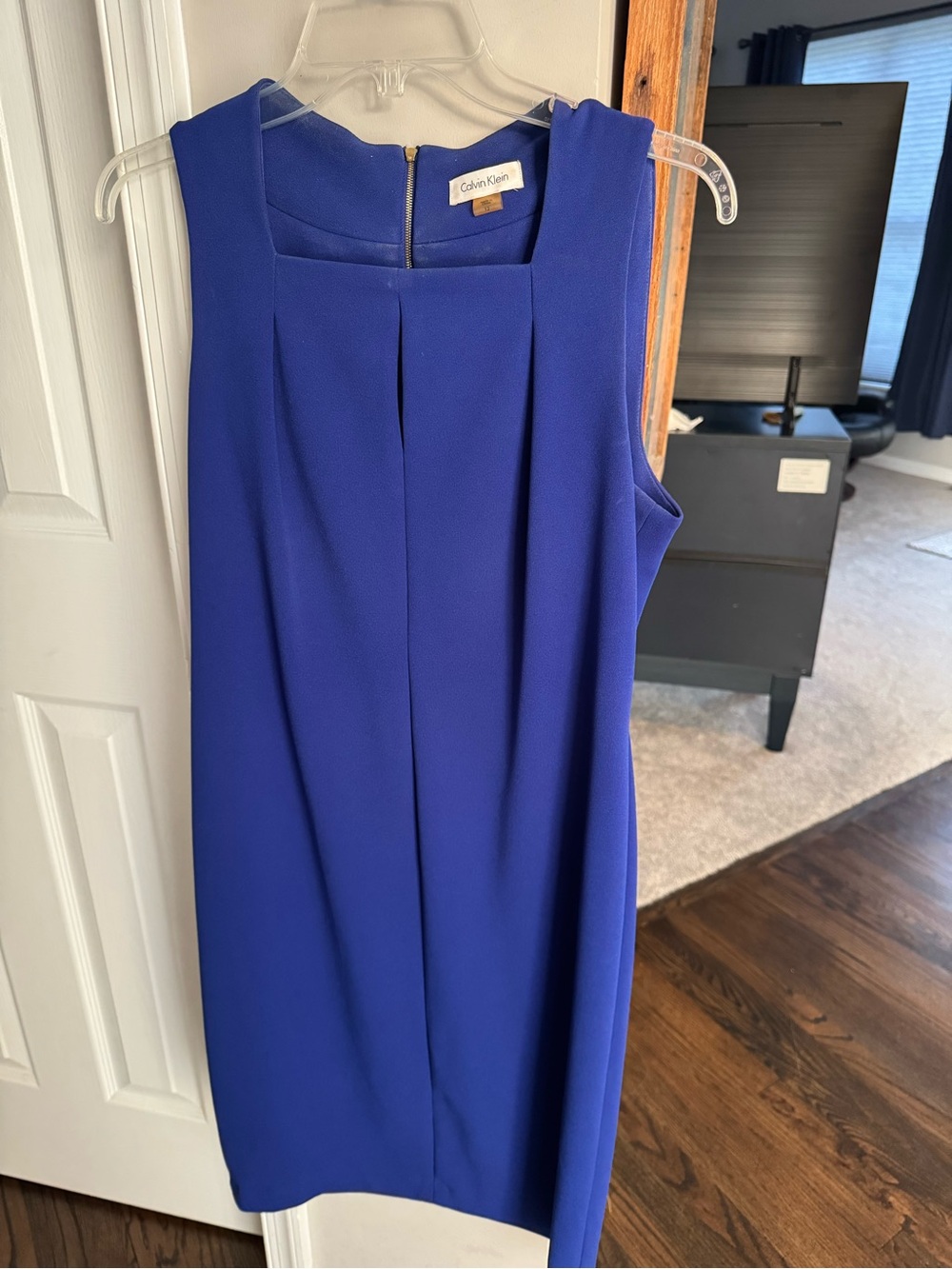 Calvin Klein Cobalt Blue Sleeveless Sheath Dress